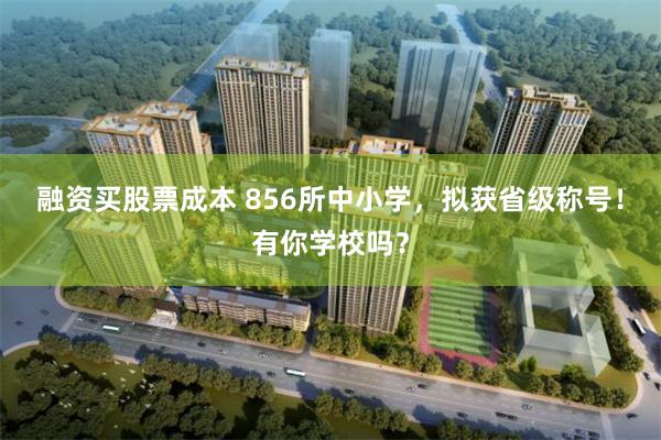 融资买股票成本 856所中小学，拟获省级称号！有你学校吗？